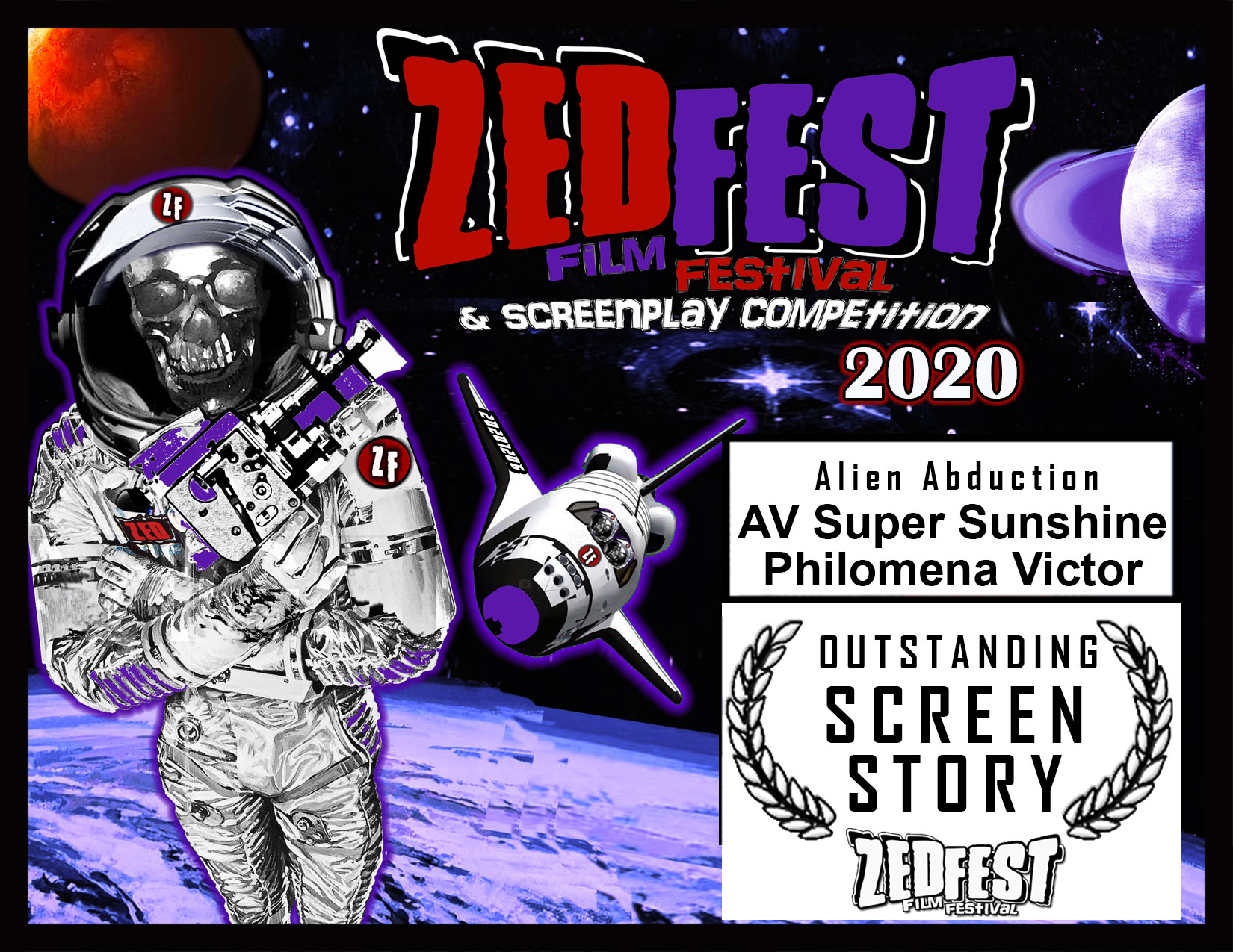 Zed Fest 2020 Alien Abduction Screen Story Award